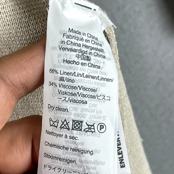 J Crew Juliette Collarless Linen Blend Sweater Blazer Women Medium Beige Minimal - Picture 8 of 14